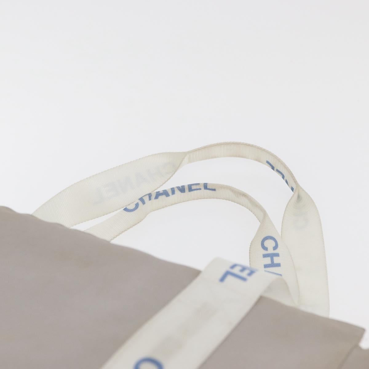 CHANEL Tote Bag Canvas Gray Silver CC