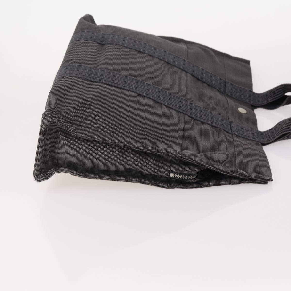 HERMES Tote Bag Canvas 3 Set Black Gray