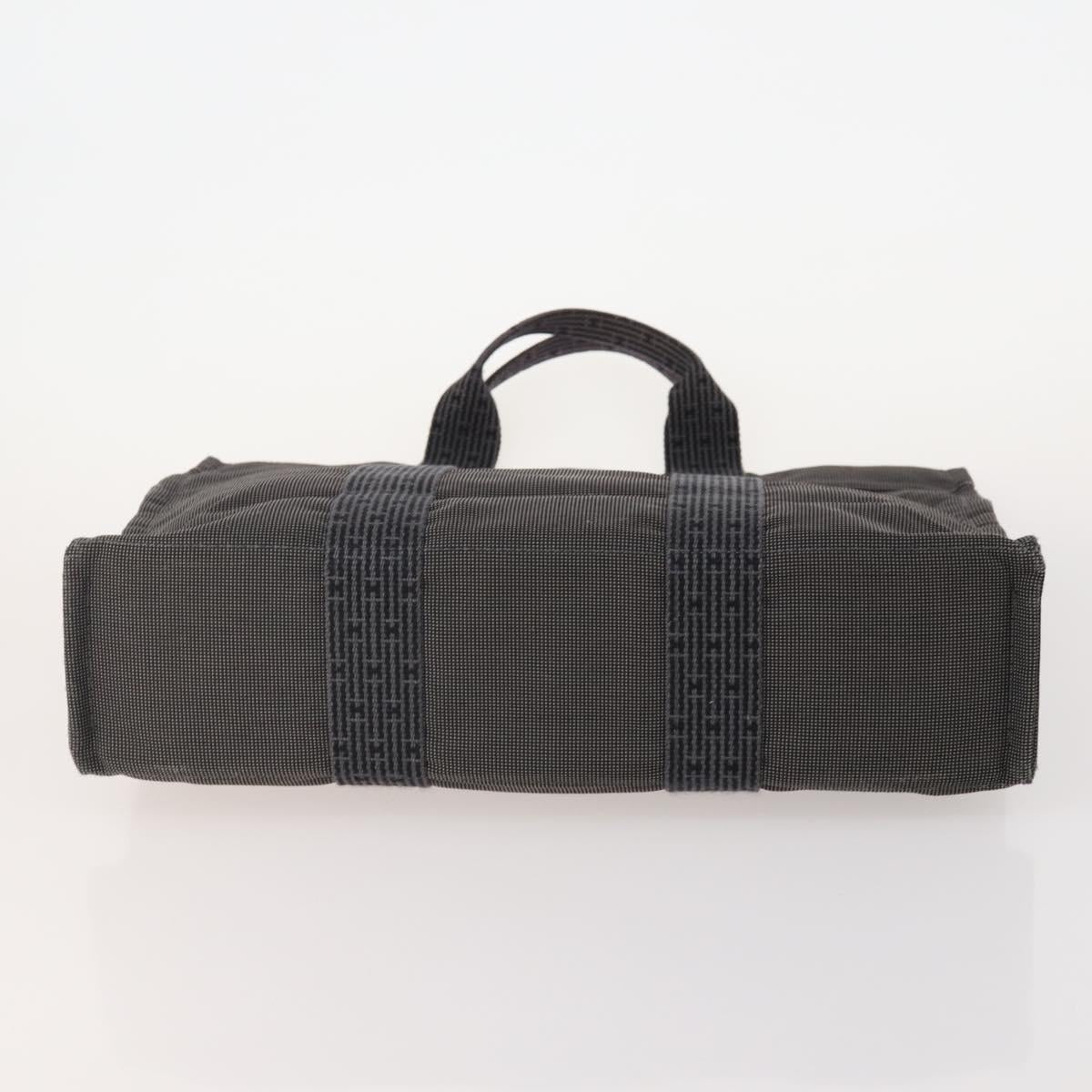 HERMES Tote Bag Canvas 3 Set Black Gray