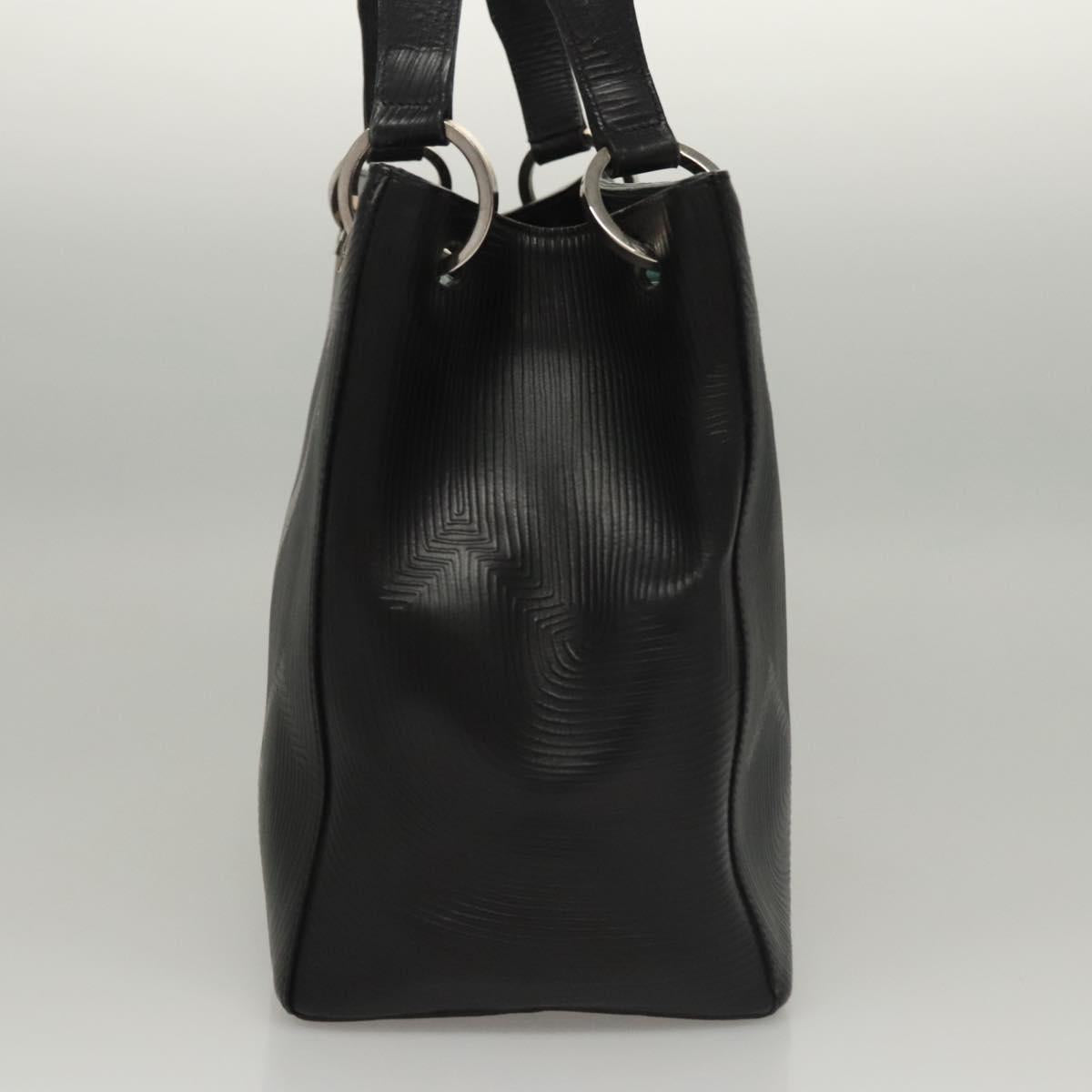 BALLY Shoulder Bag Leather Black Gold