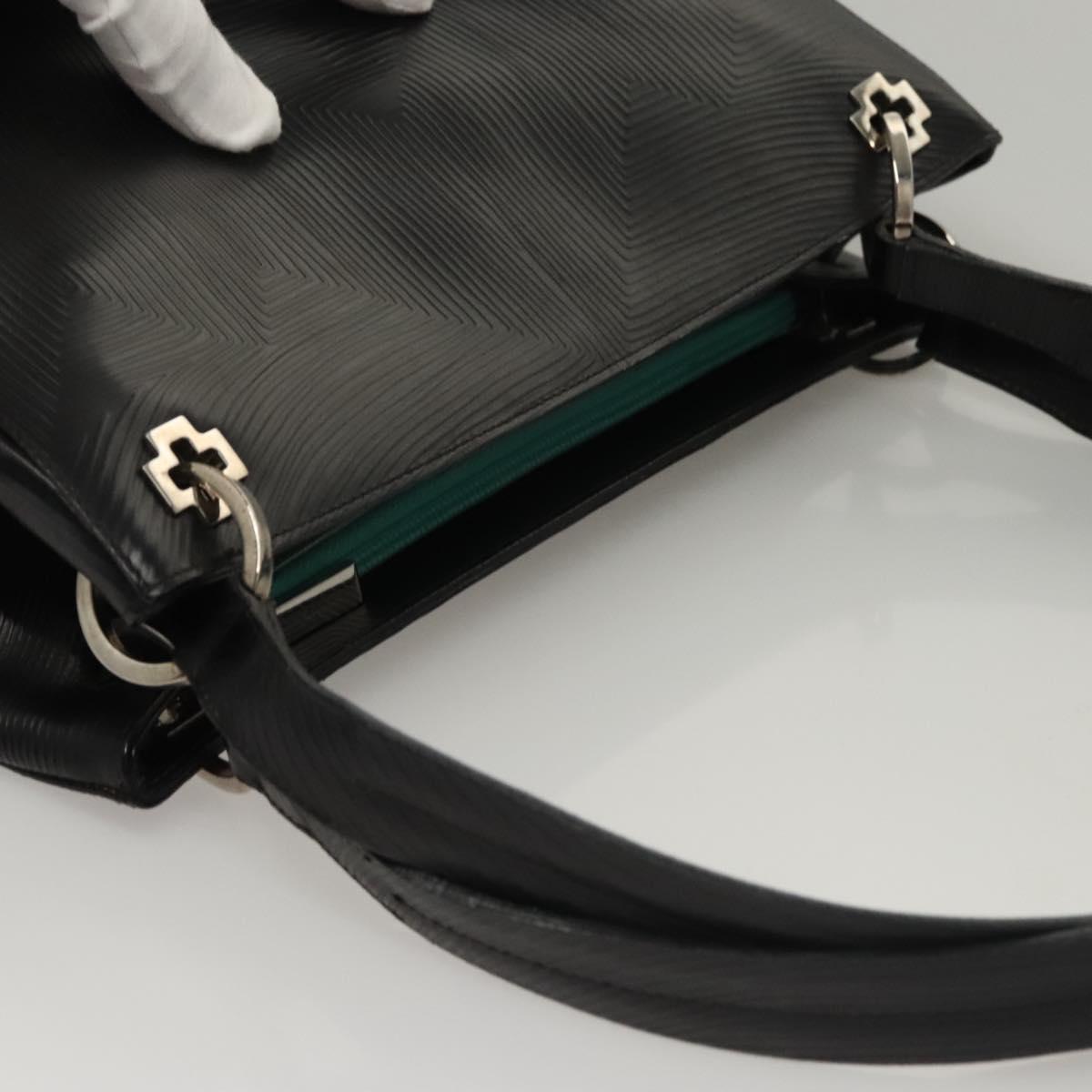 BALLY Shoulder Bag Leather Black Gold