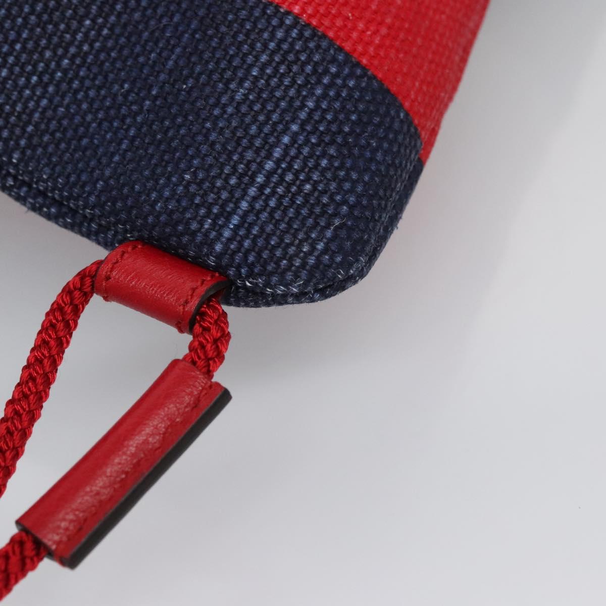 GUCCI Backpack Canvas Red Navy 473872