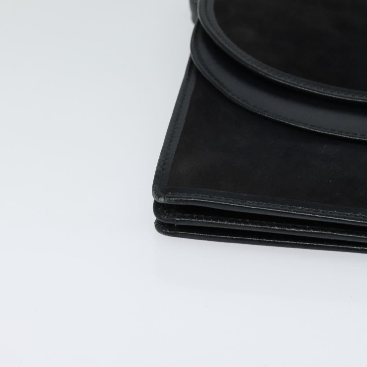 CELINE Shoulder Bag Suede Navy