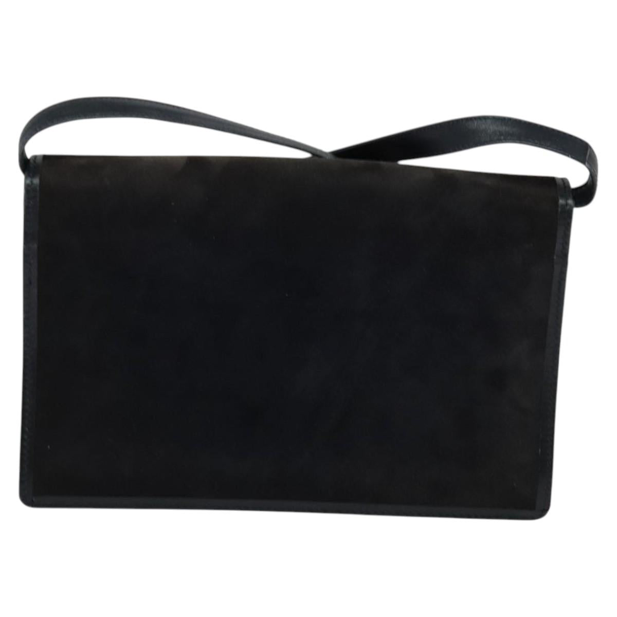 CELINE Shoulder Bag Suede Navy