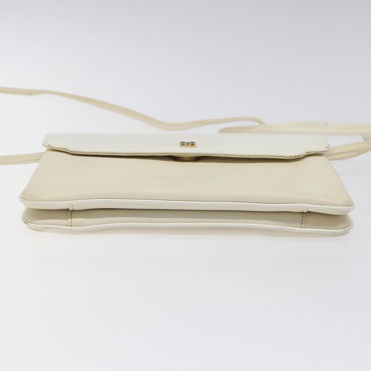 GIVENCHY Shoulder Bag Leather White Gold