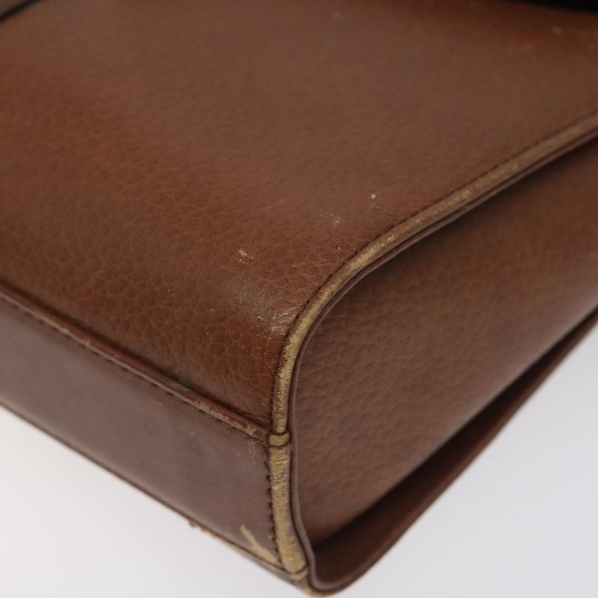 Burberrys Shoulder Bag Leather Brown Gold