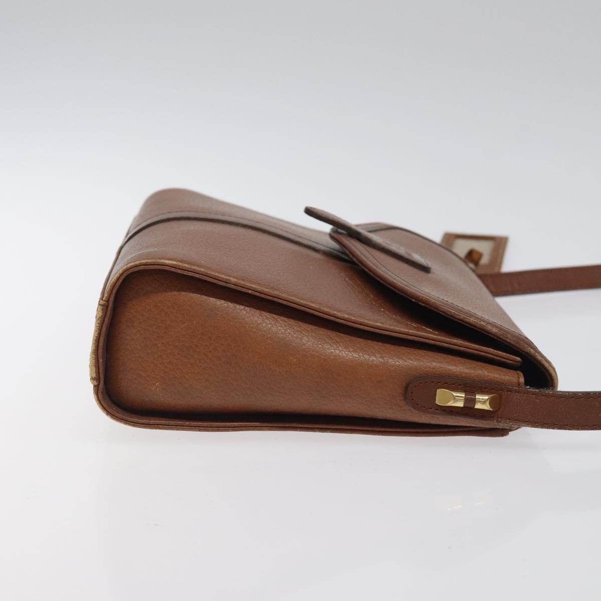 Burberrys Shoulder Bag Leather Brown Gold