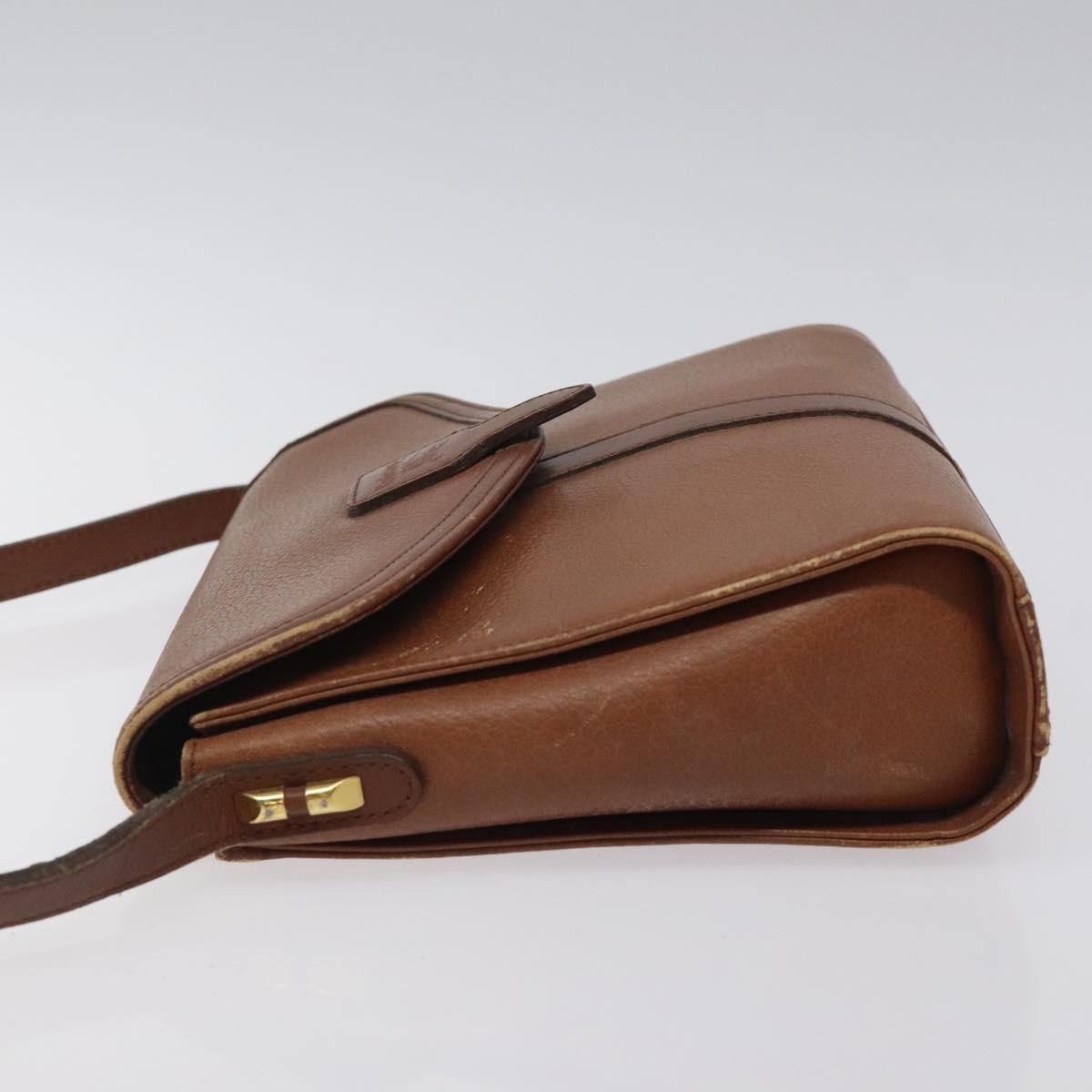 Burberrys Shoulder Bag Leather Brown Gold