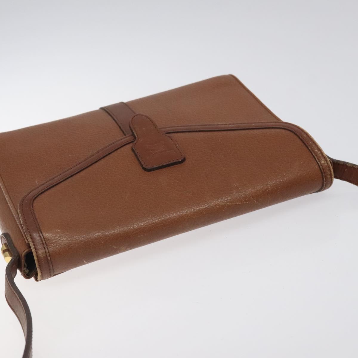 Burberrys Shoulder Bag Leather Brown Gold