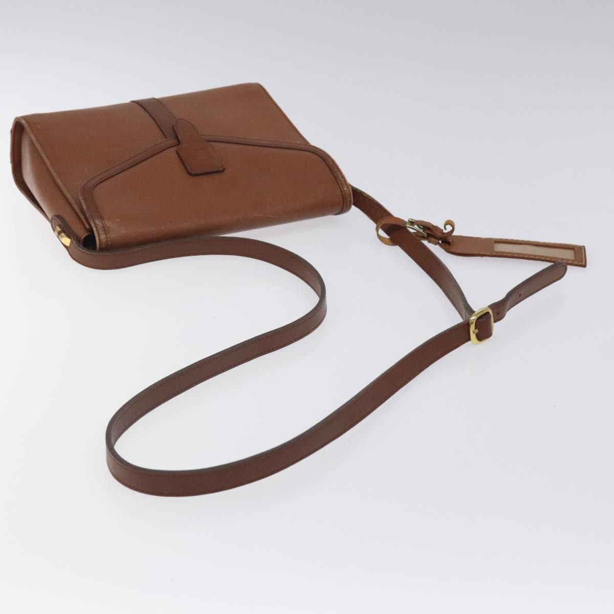Burberrys Shoulder Bag Leather Brown Gold