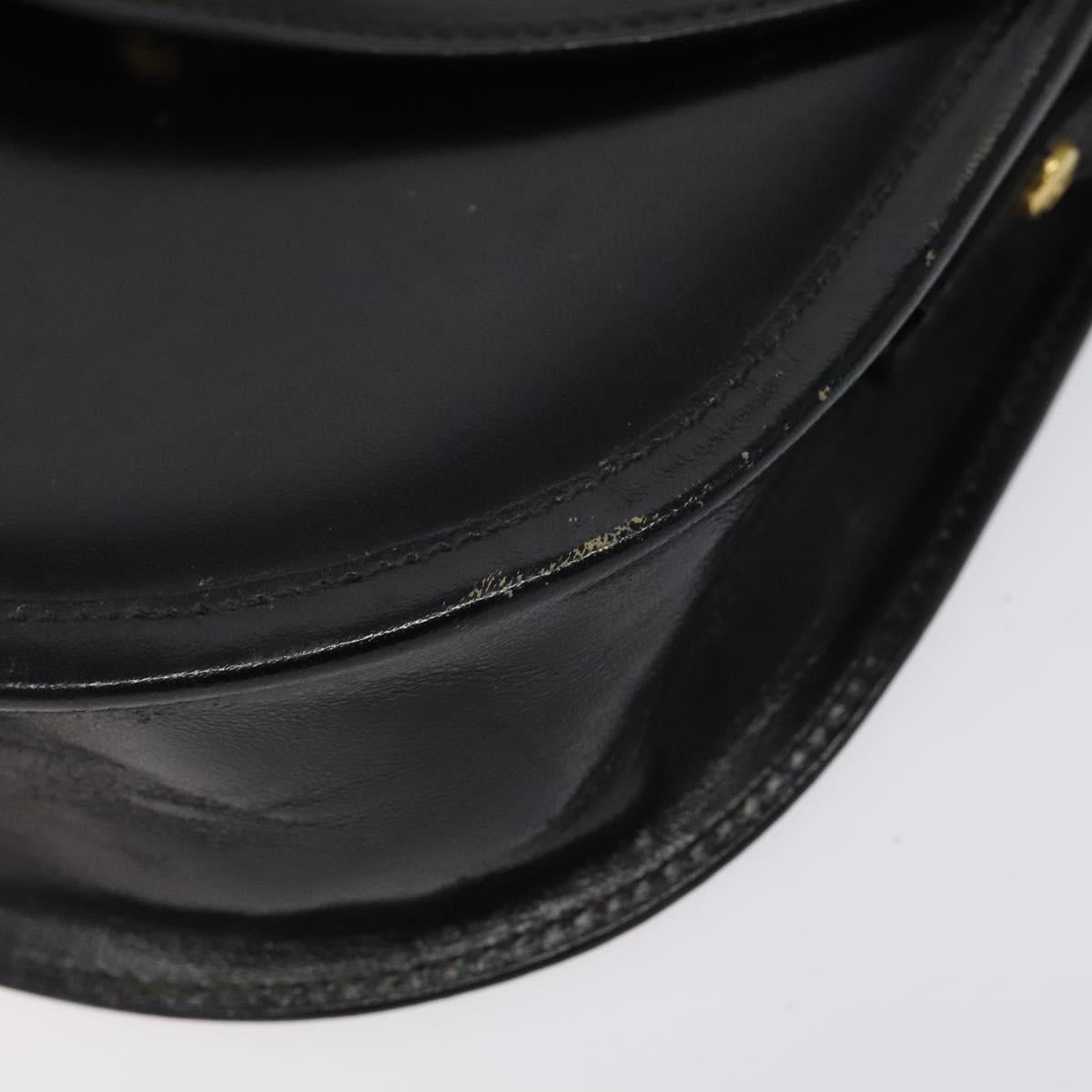 BALLY Shoulder Bag Leather Black Gold