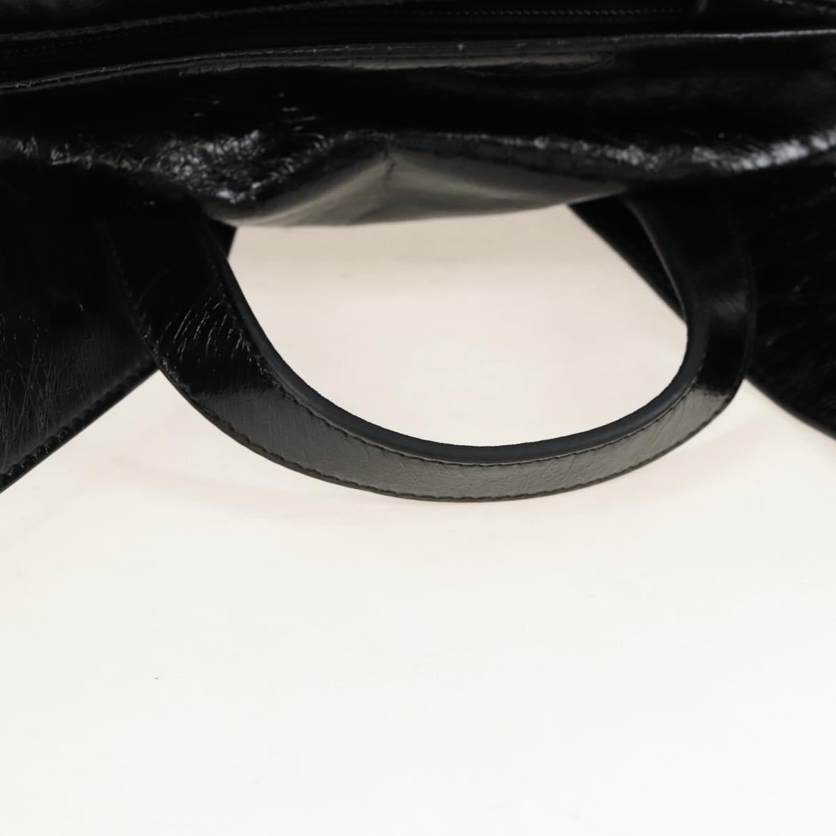 PRADA Backpack Leather 2way Black Silver