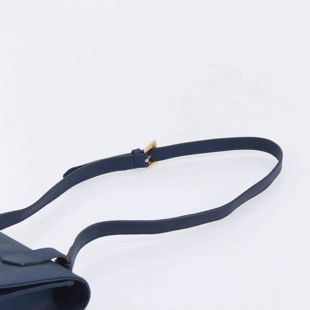 GIVENCHY Shoulder Bag Leather Navy Gold