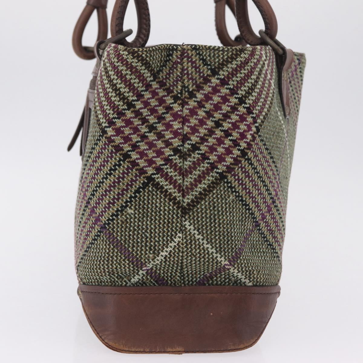 BURBERRY Tote Bag Wool Green