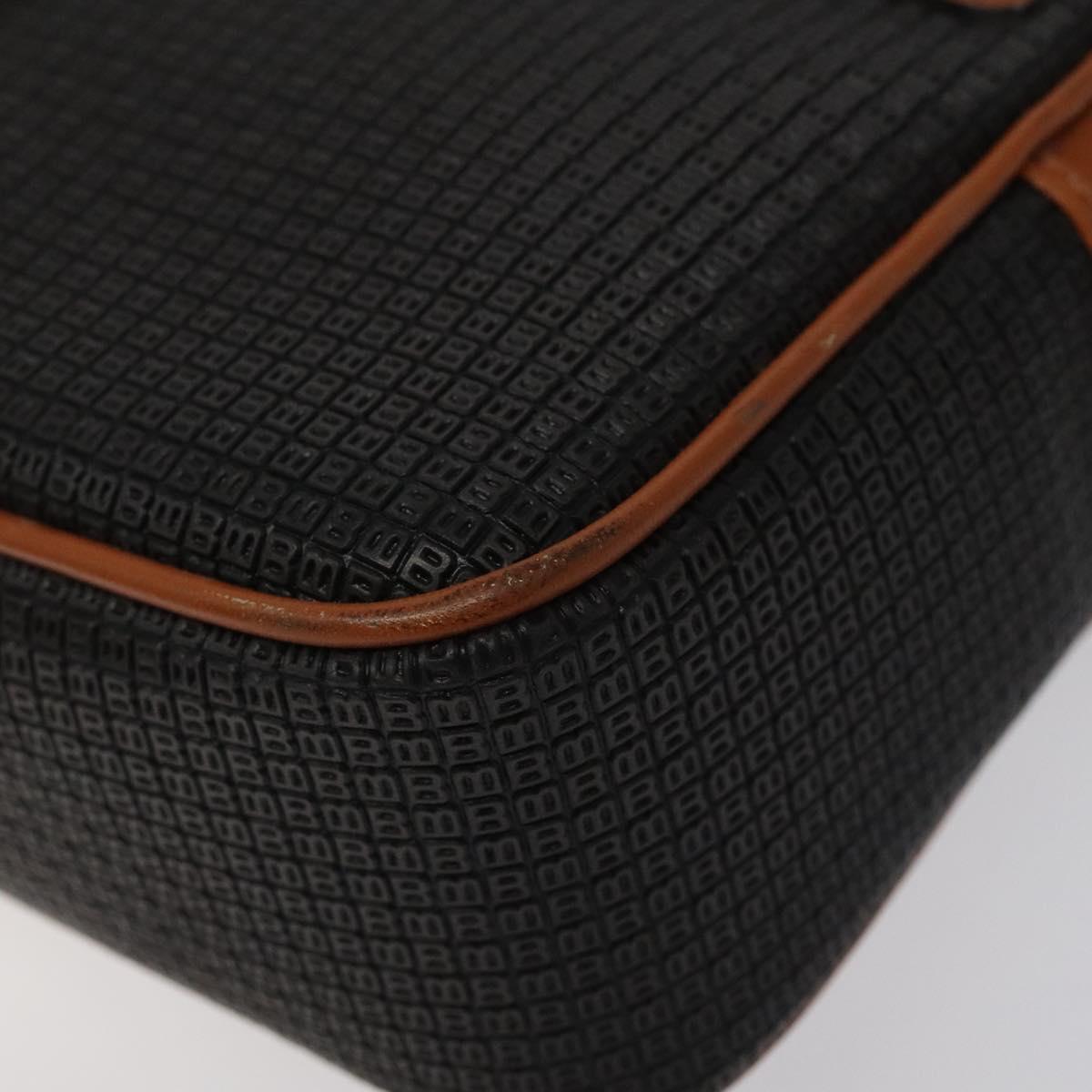 BALLY Shoulder Bag PVC Leather Brown Gold