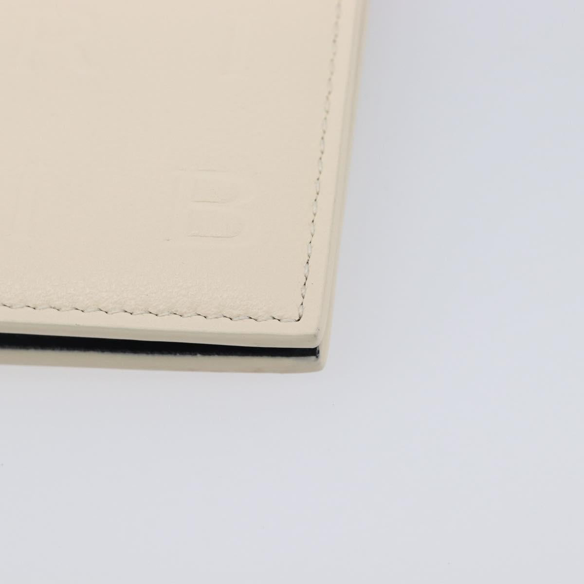 BVLGARI Card Case Leather Ivory Silver