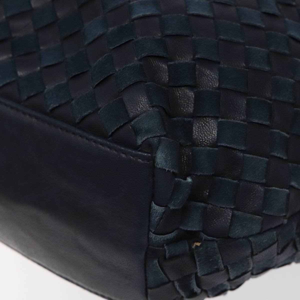 BALLY Shoulder Bag Leather Navy Gold