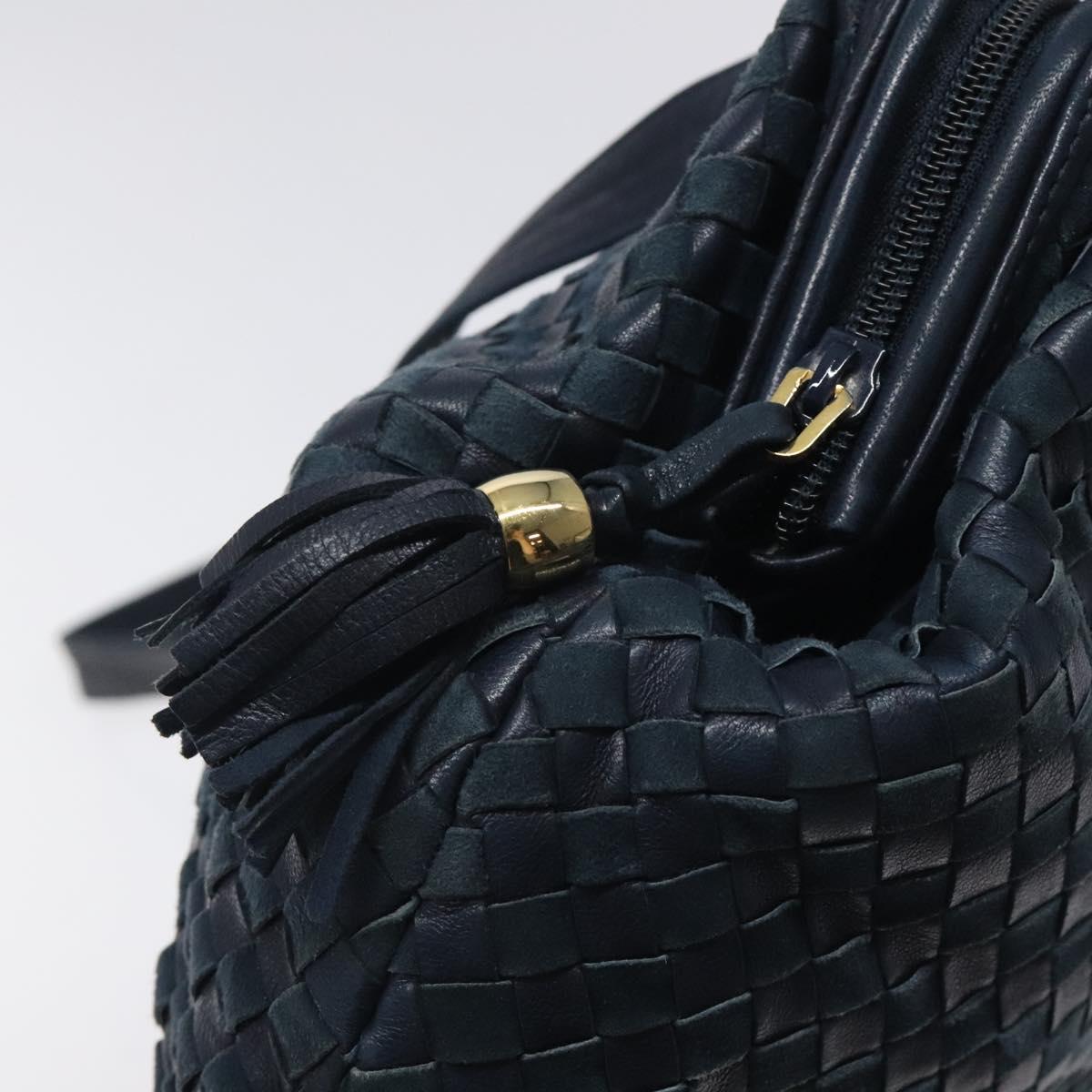 BALLY Shoulder Bag Leather Navy Gold