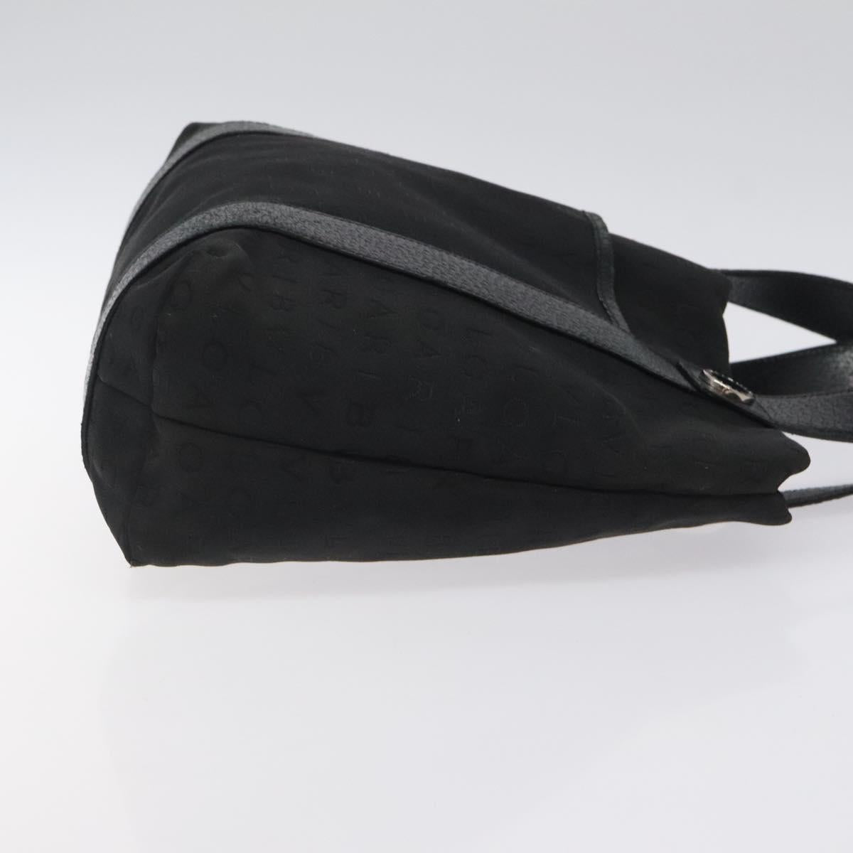 BVLGARI Logo Mania Hand Bag Canvas Black