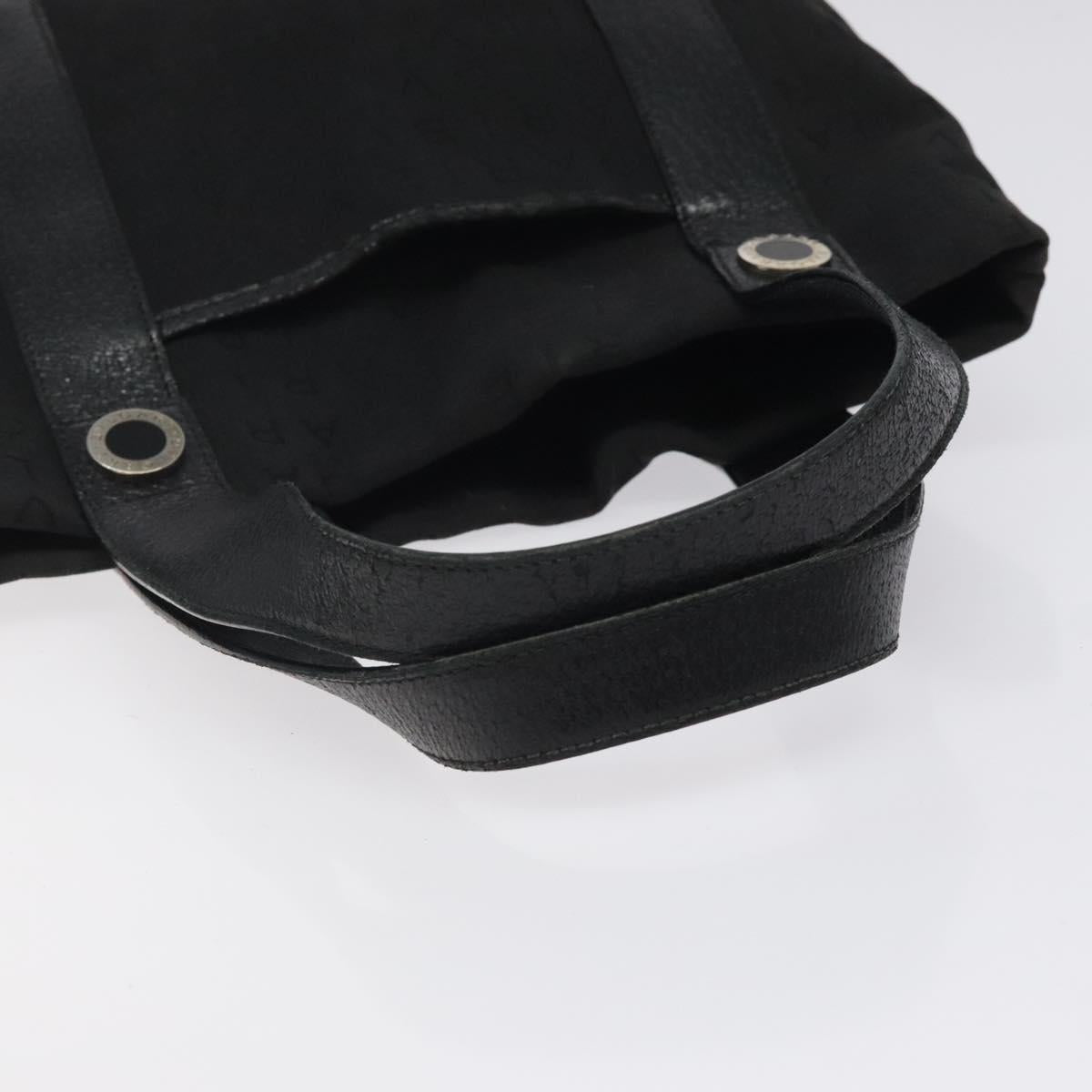 BVLGARI Logo Mania Hand Bag Canvas Black