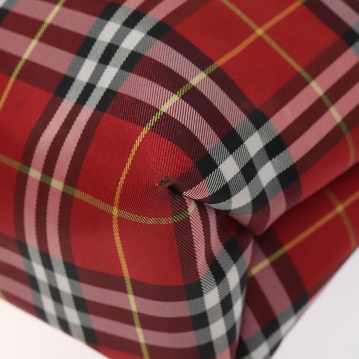 BURBERRY Nova Check Tote Bag Nylon Red
