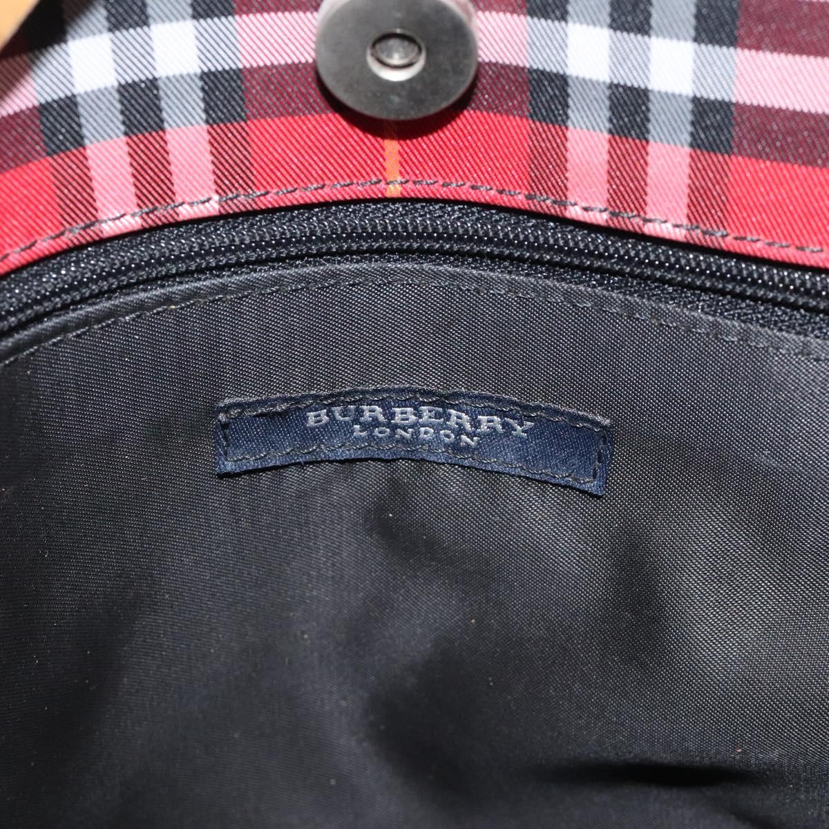 BURBERRY Nova Check Tote Bag Nylon Red