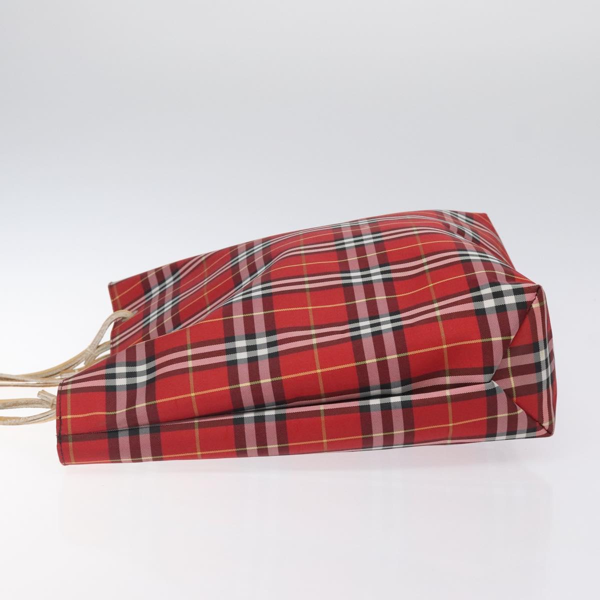 BURBERRY Nova Check Tote Bag Nylon Red