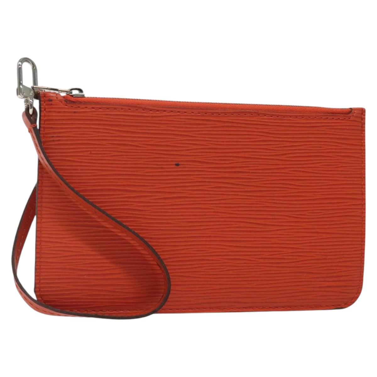 Louis Vuitton Epi Neverfull PM Pouch Orange LV