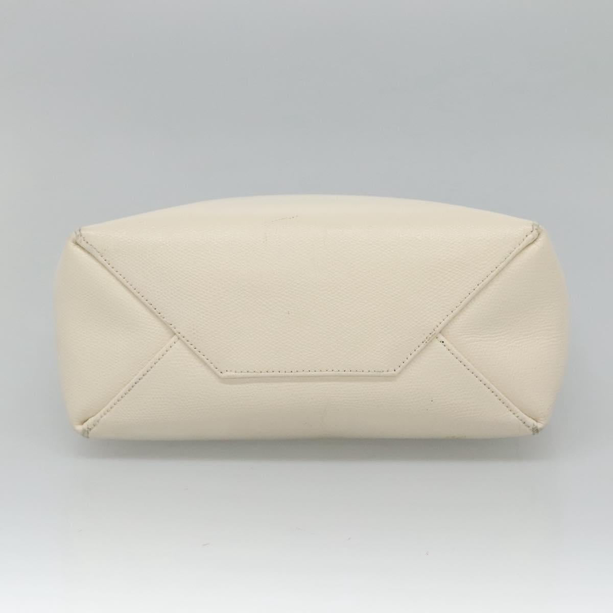 CELINE Hand Bag Leather 2way White