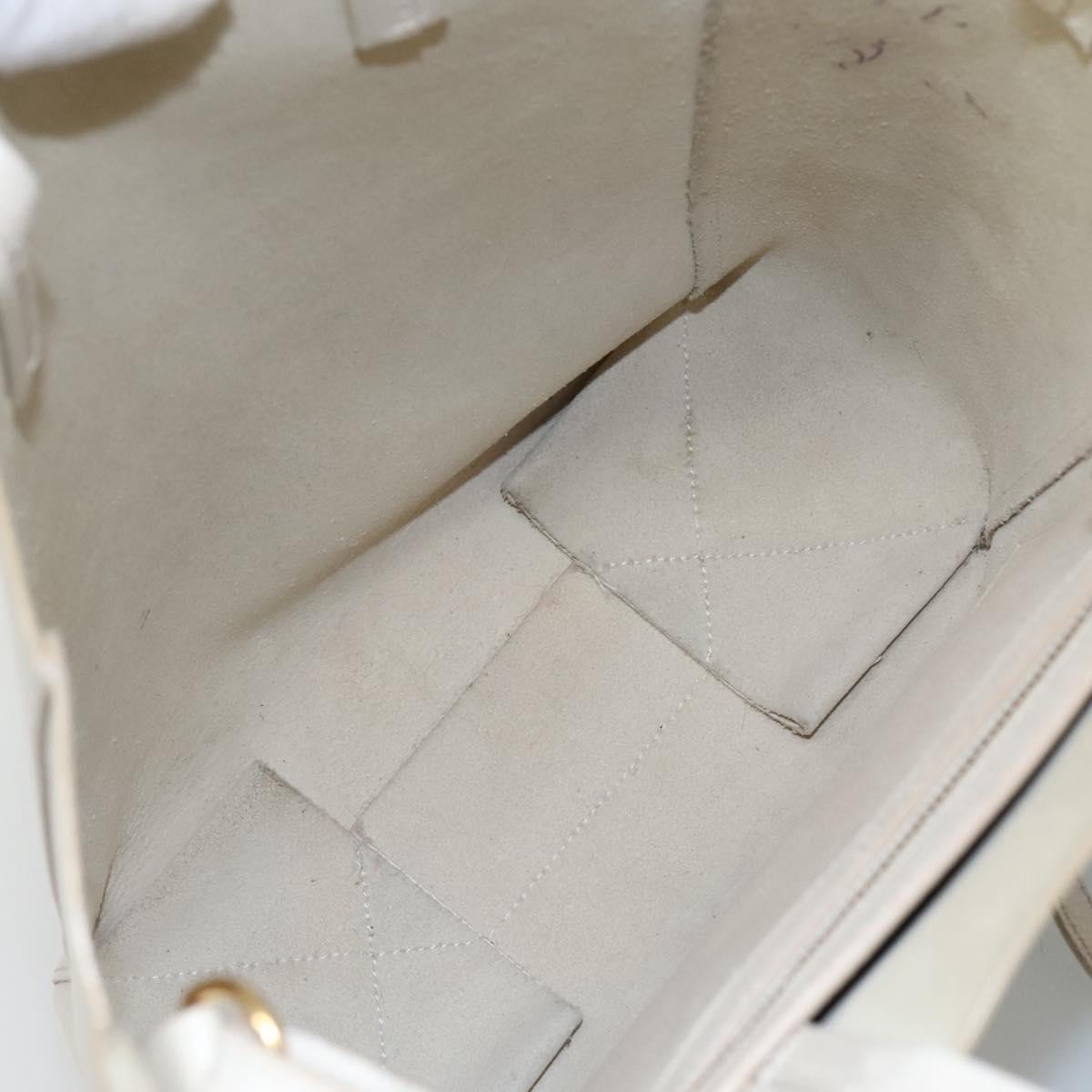 CELINE Hand Bag Leather 2way White