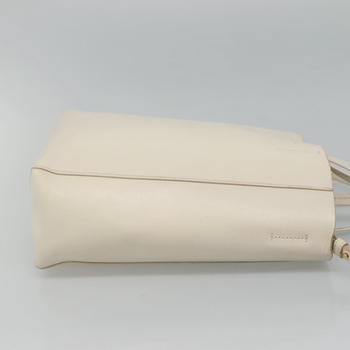 CELINE Hand Bag Leather 2way White
