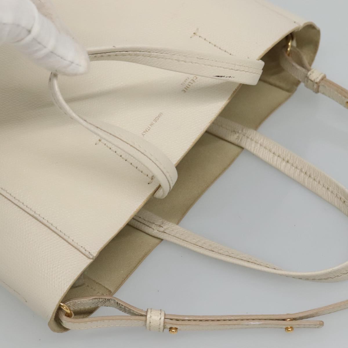CELINE Hand Bag Leather 2way White