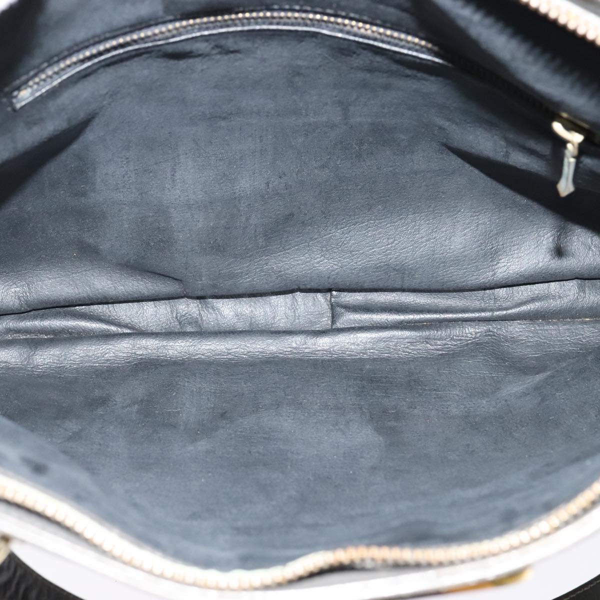 CELINE Hand Bag Suede Leather Gray Gold