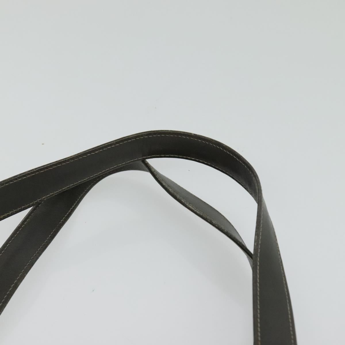 CELINE Hand Bag Suede Leather Gray Gold