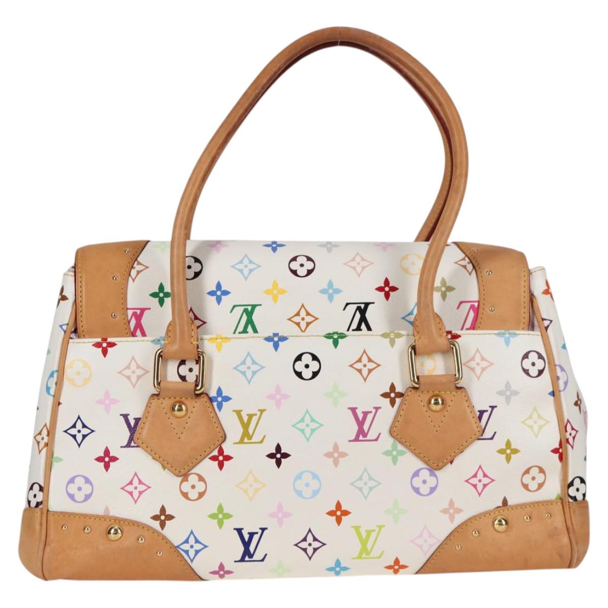 Louis Vuitton Monogram Multicolor Beverly GM Hand Bag White M40201