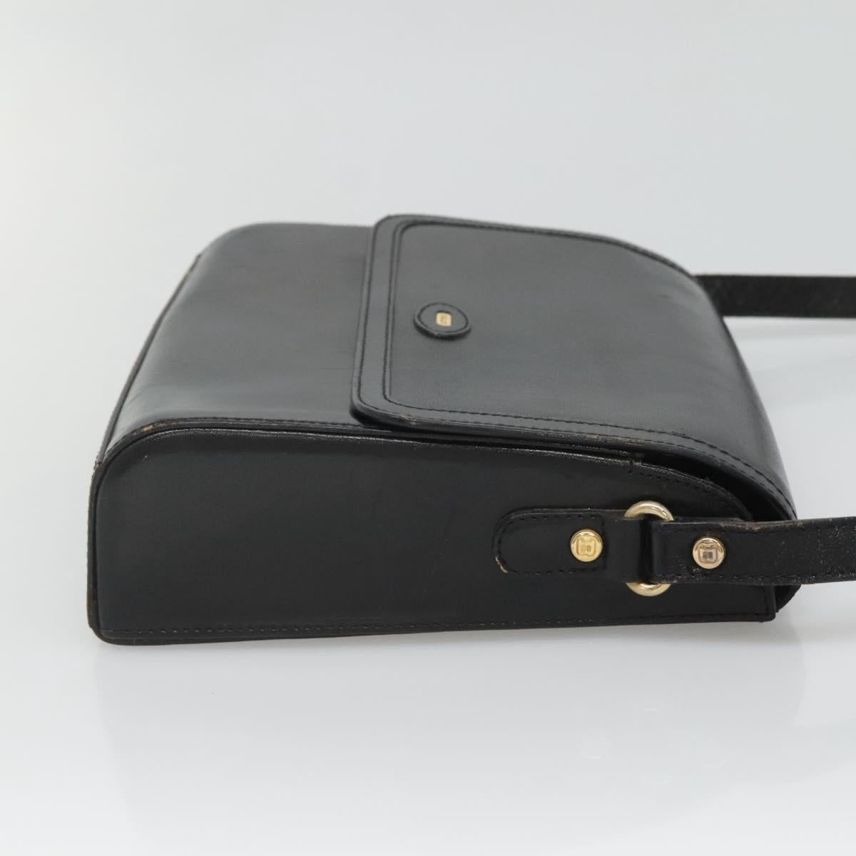 BALLY Shoulder Bag Leather Black Gold