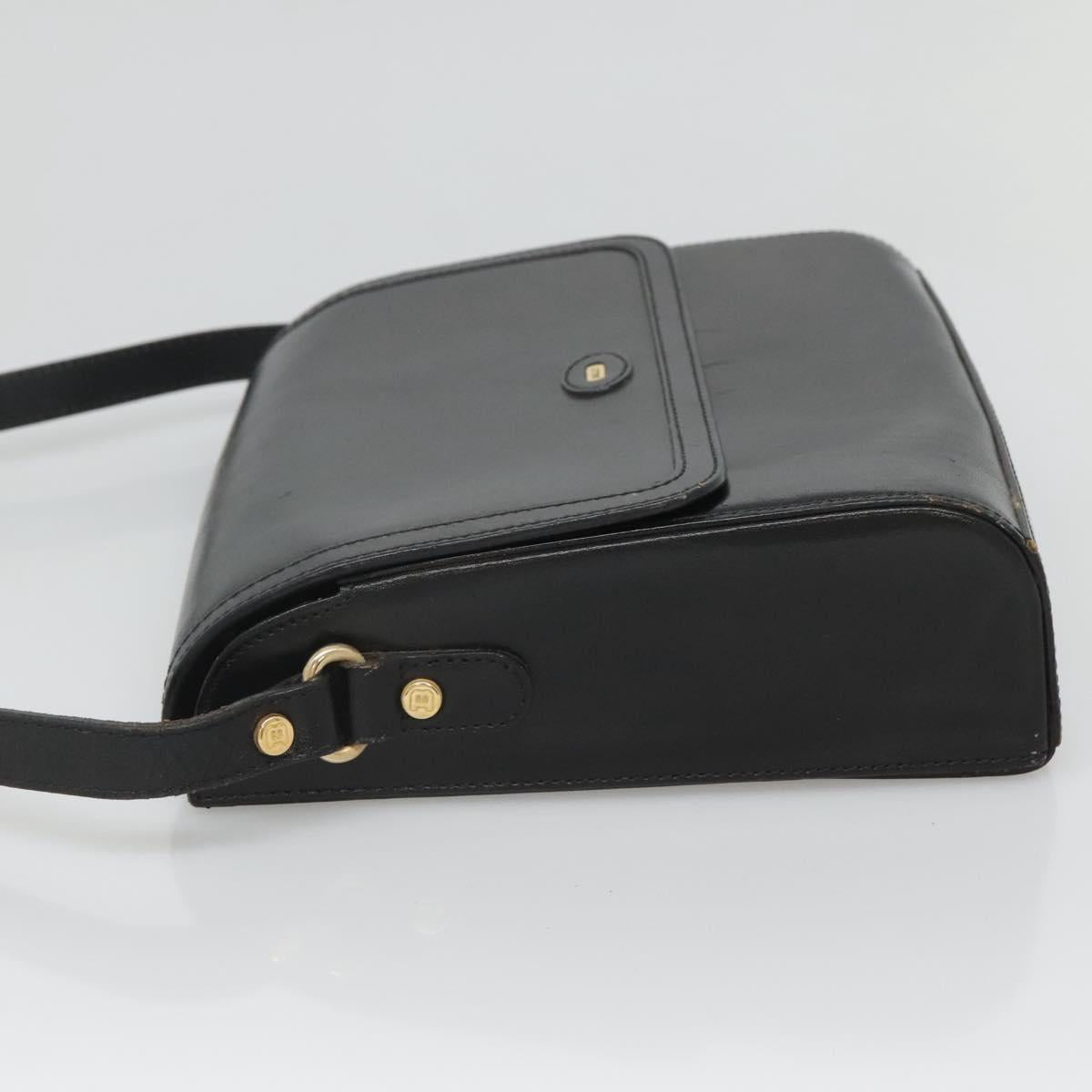 BALLY Shoulder Bag Leather Black Gold