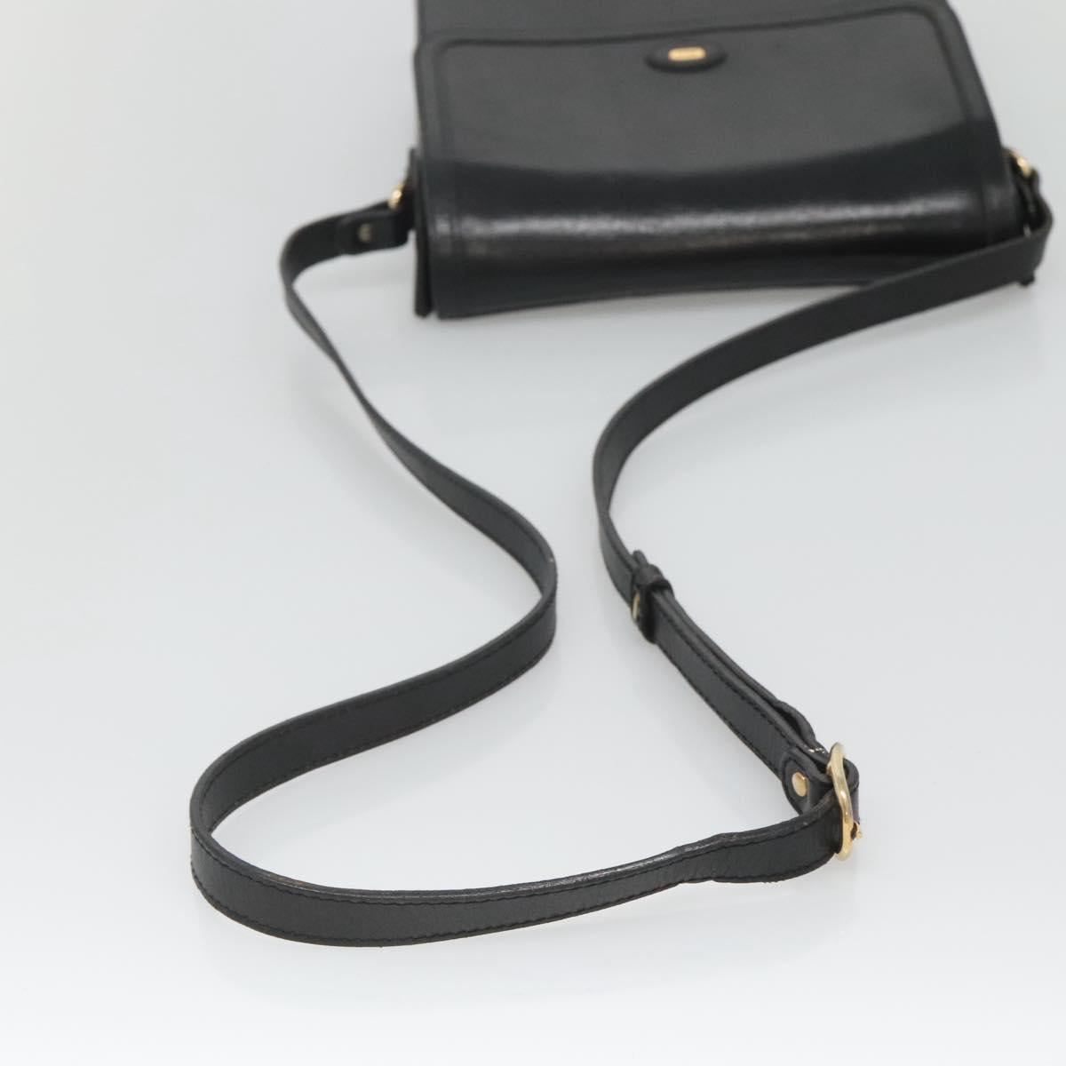 BALLY Shoulder Bag Leather Black Gold