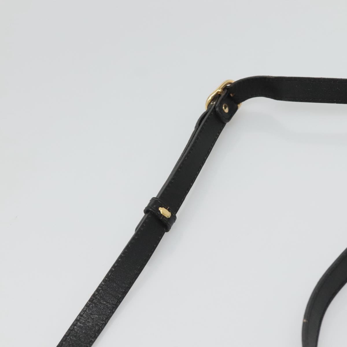 BALLY Shoulder Bag Leather Black Gold