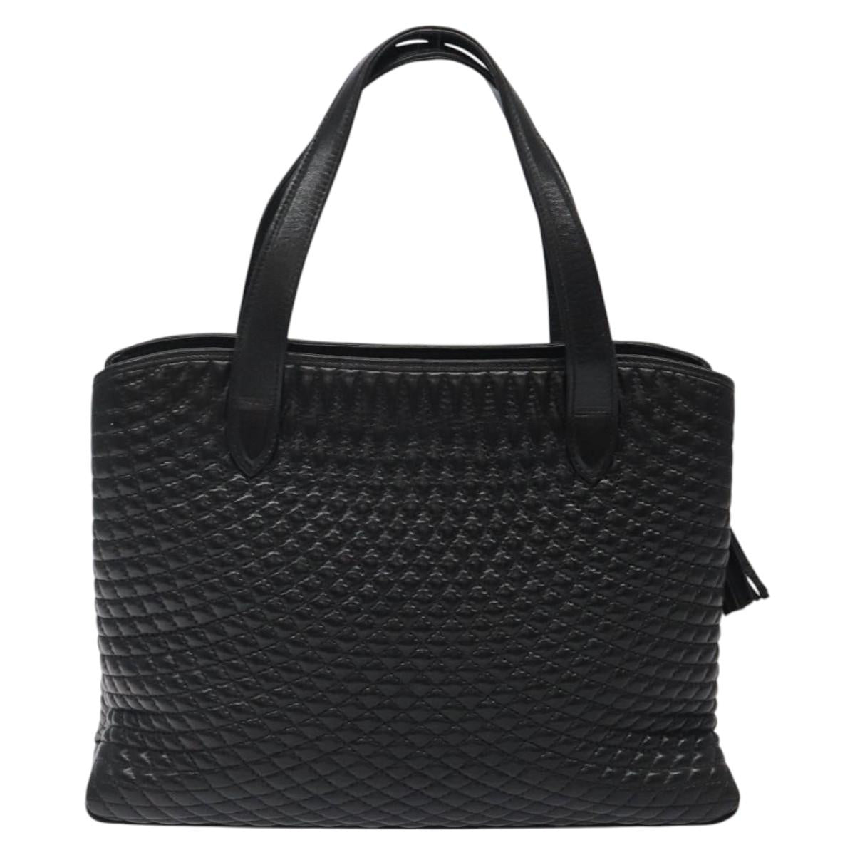 BALLY Hand Bag Leather Black Gold