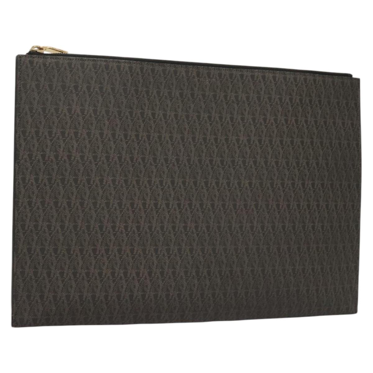 SAINT LAURENT Document case PVC Brown