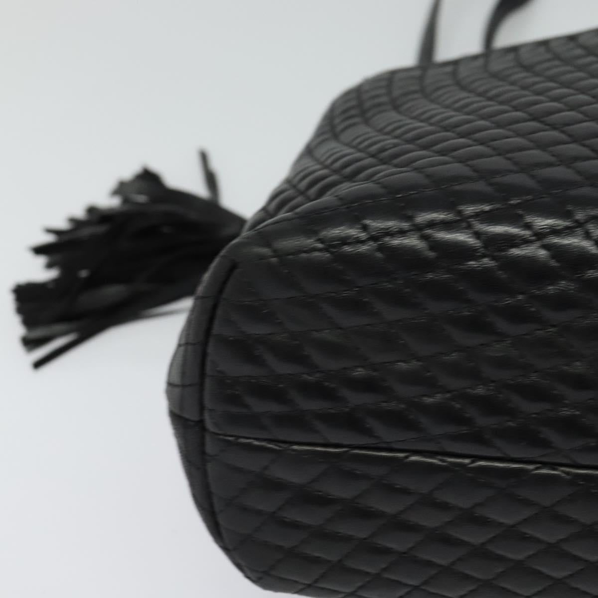 BALLY Shoulder Bag Leather Black Gold