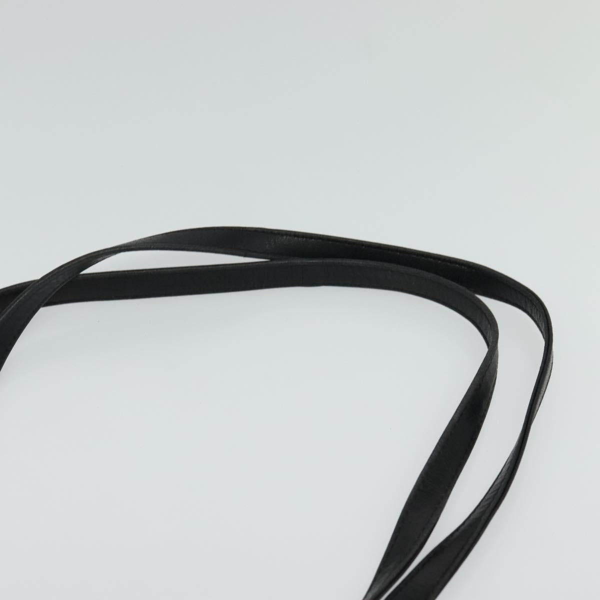 BALLY Shoulder Bag Leather Black Gold