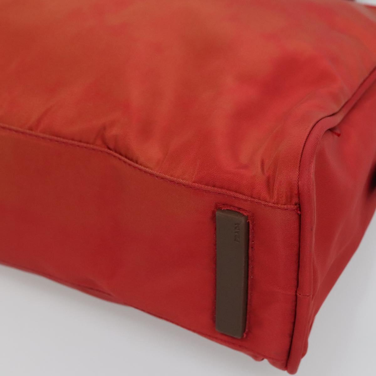 PRADA Hand Bag Nylon Red