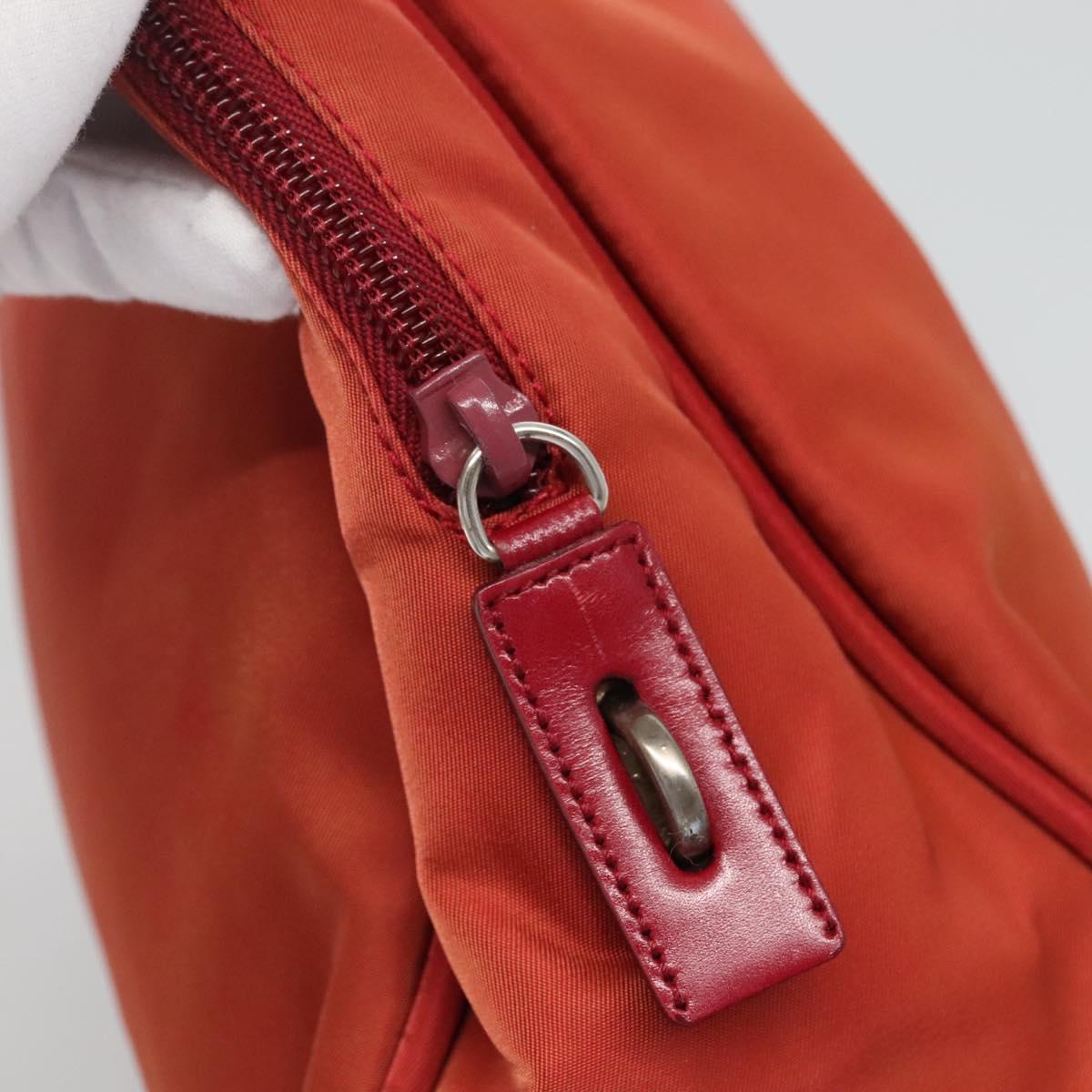 PRADA Hand Bag Nylon Red