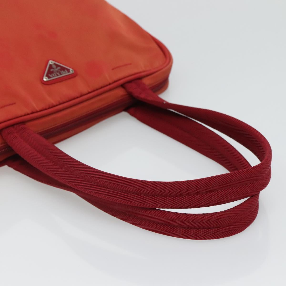 PRADA Hand Bag Nylon Red