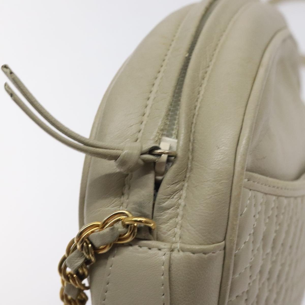 BALLY Shoulder Bag Leather Beige Gold