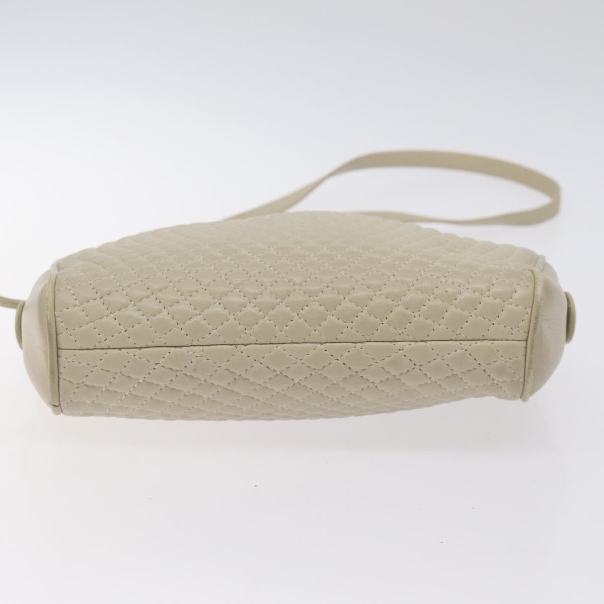 BALLY Shoulder Bag Leather Beige Gold