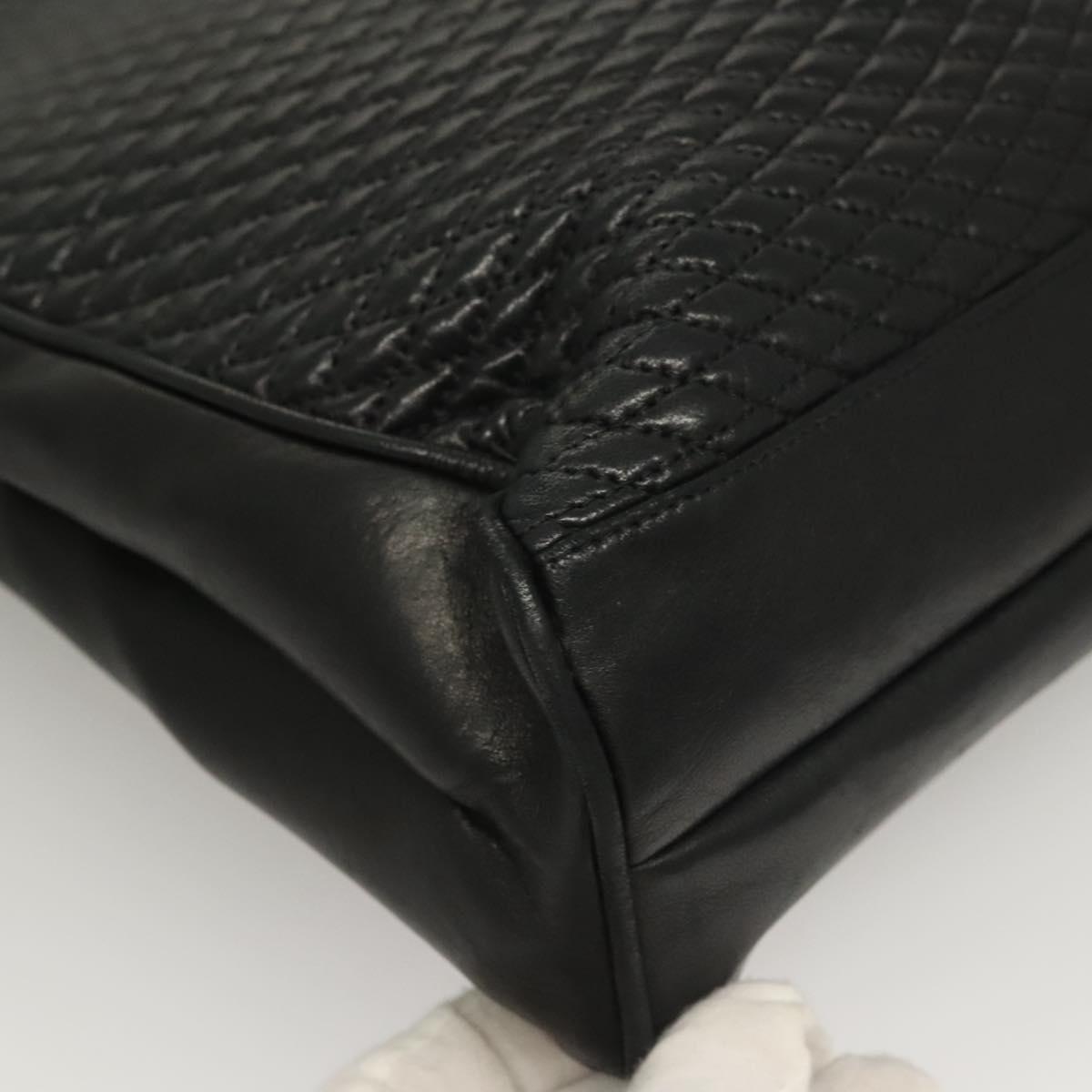 BALLY Tote Bag Leather Black Gold
