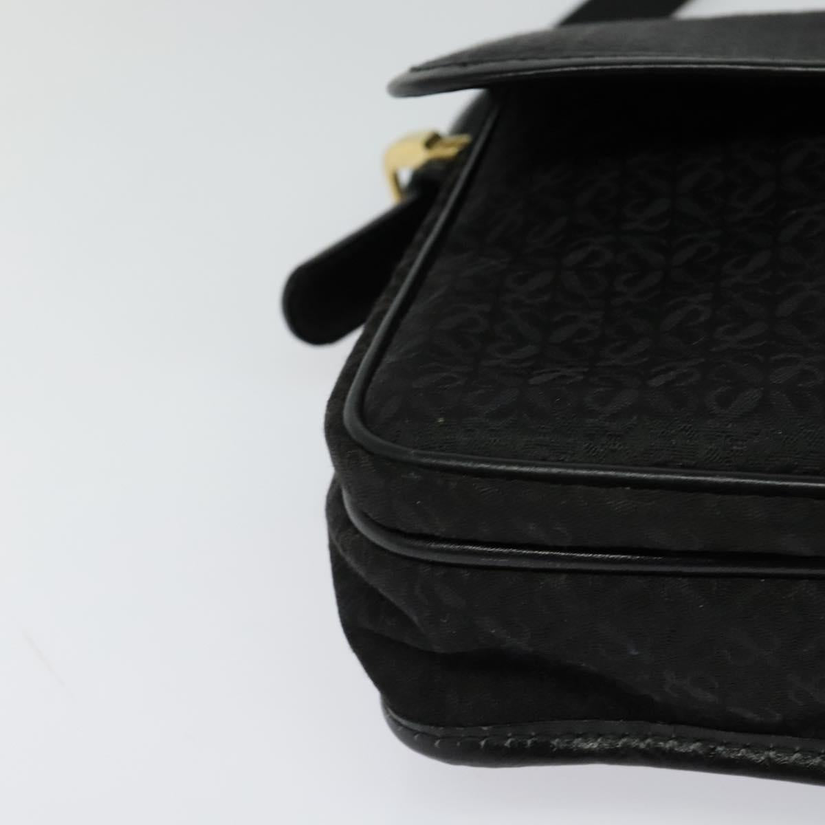 LOEWE Anagram Shoulder Bag Canvas Black Gold